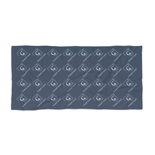 Coastal Casual Logo Beach Towel | Dark