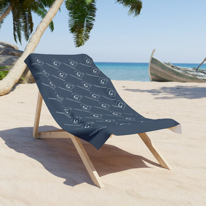 Coastal Casual Logo Beach Towel | Dark
