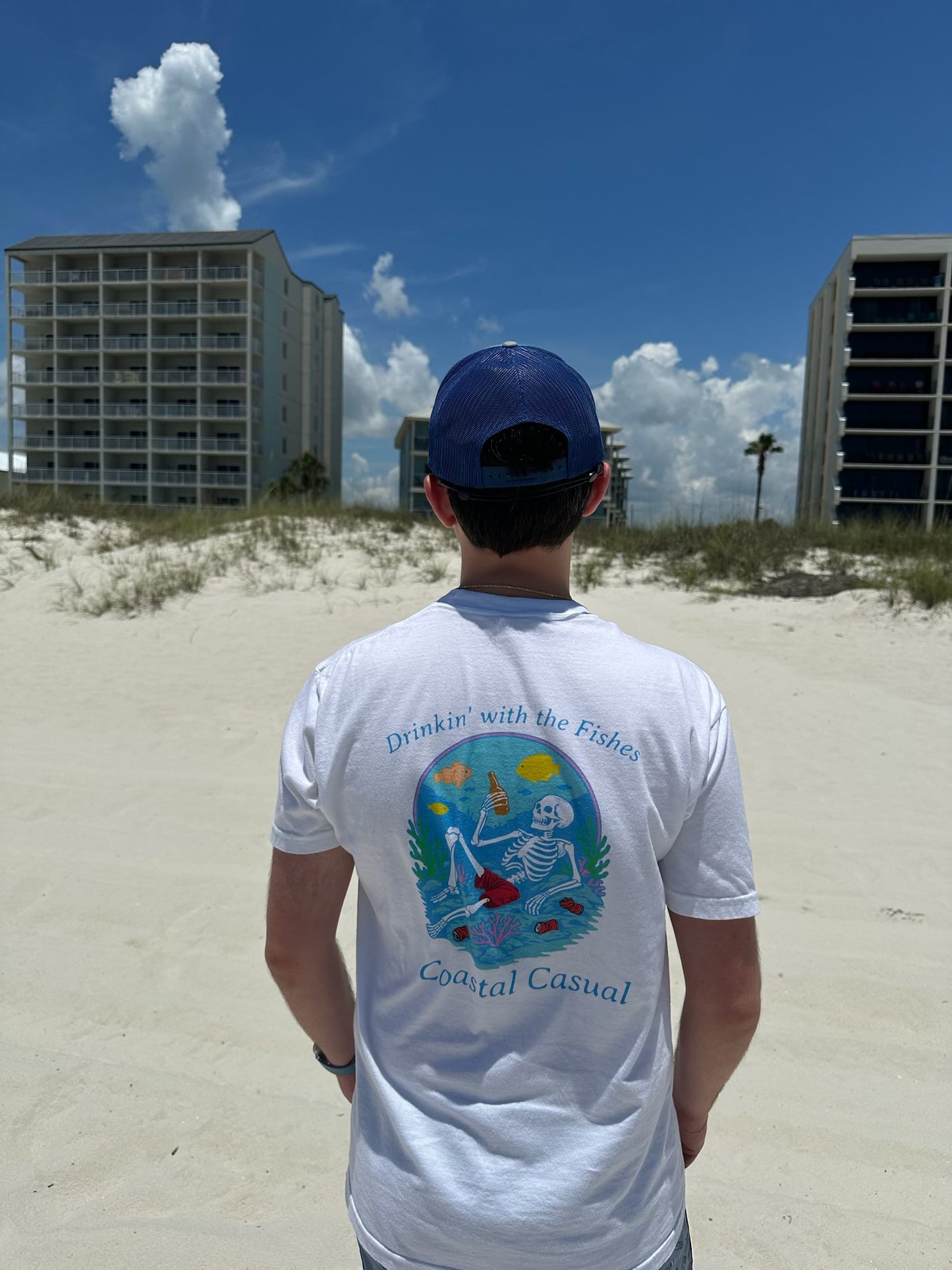 "Drinkin' with the Fishes" Skeleton Tee