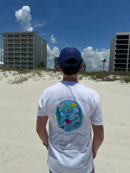 "Drinkin' with the Fishes" Skeleton Tee