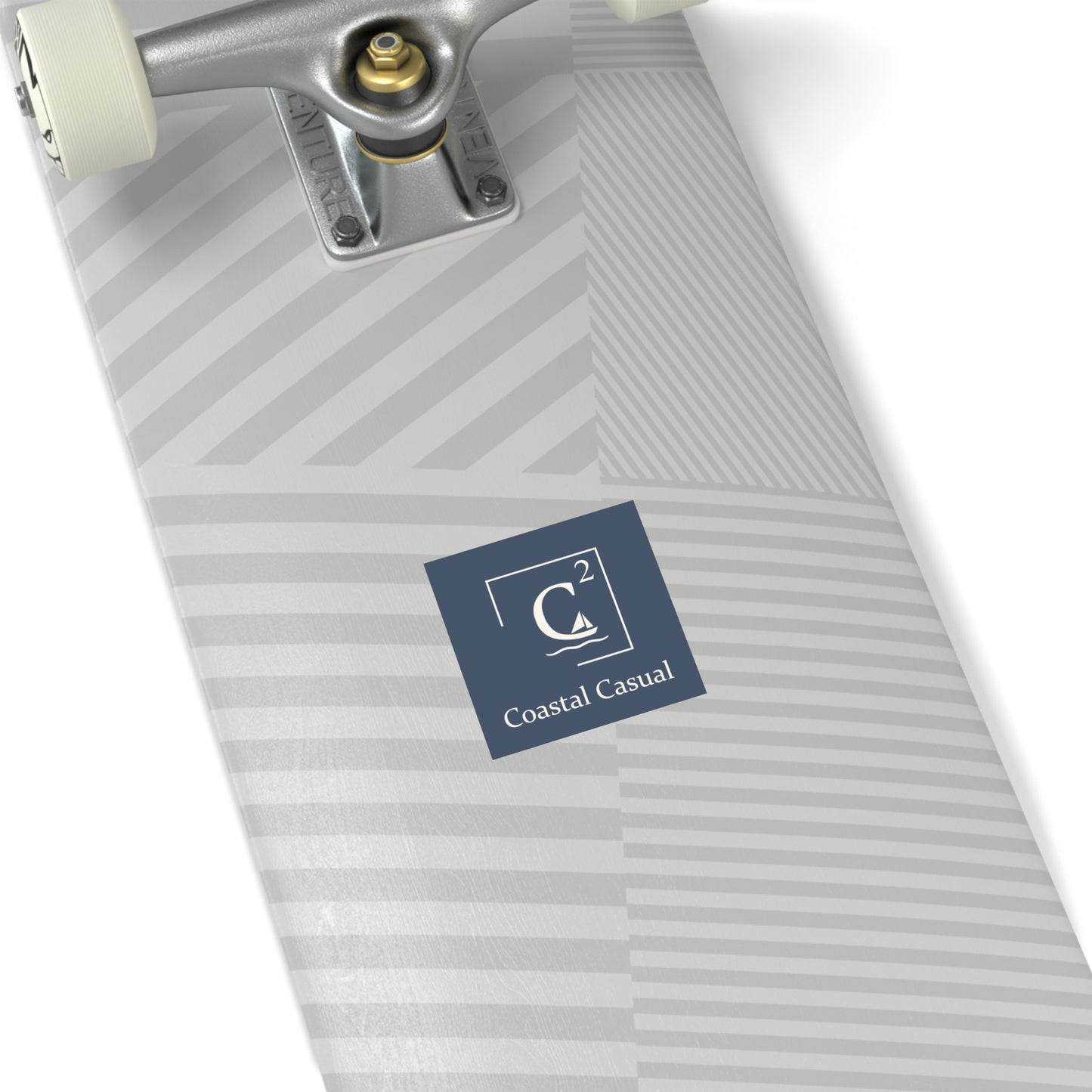 Coastal Casual Square Sticker - Nautical Sailboat Logo (Indoor/Outdoor)