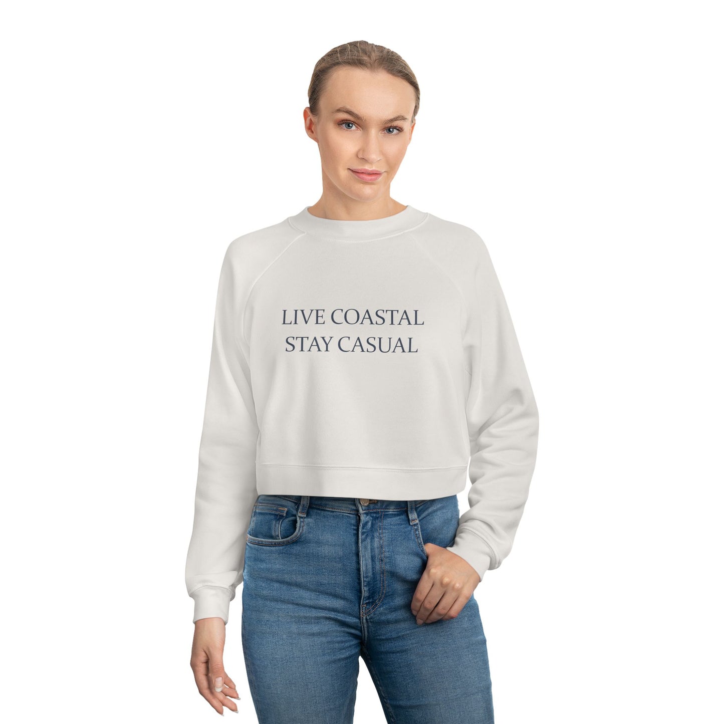 Live Coastal Stay Casual Cropped Pullover